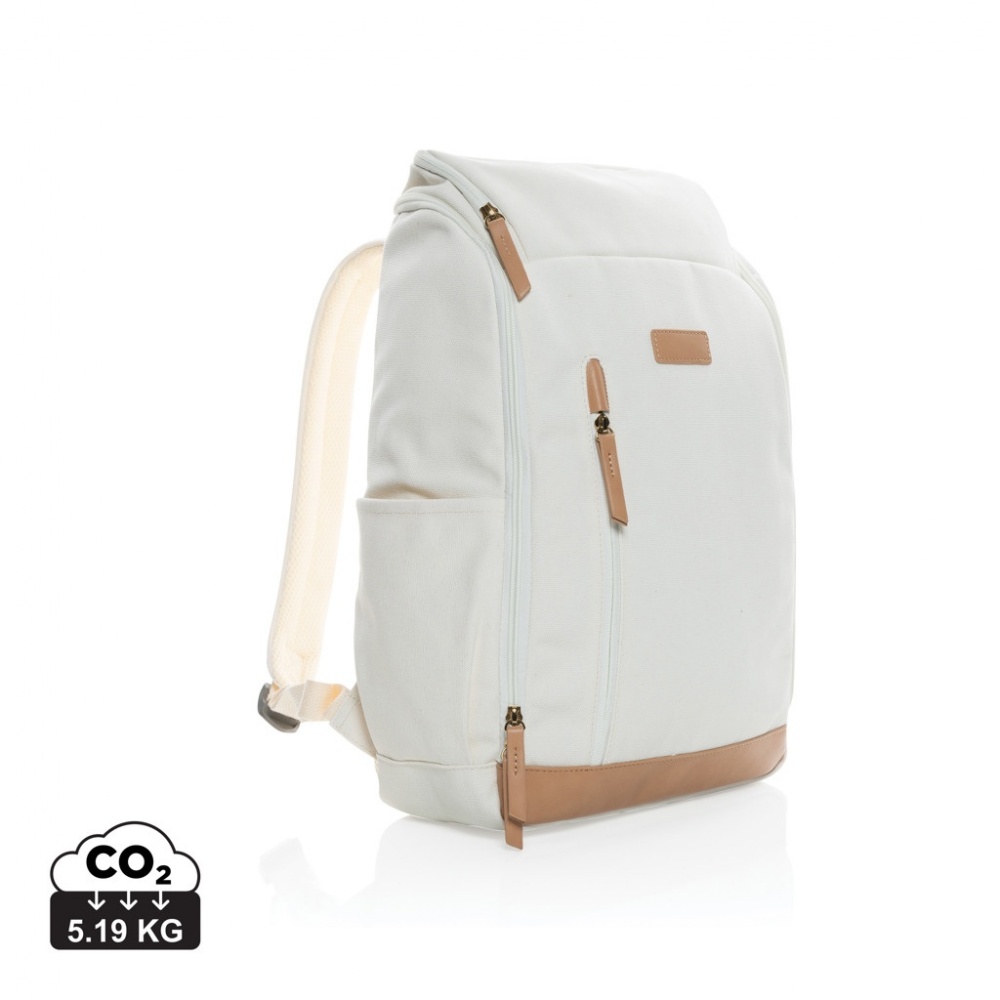 Logotrade werbemittel das Foto: Impact AWARE™ 16 oz. r recyceltem canvas 15" Laptop-Rucksack