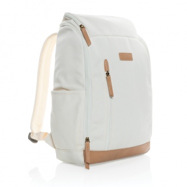 Logotrade Geschäftsgeschenke das Foto: Impact AWARE™ 16 oz. r recyceltem canvas 15" Laptop-Rucksack