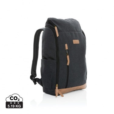 Logotrade Firmengeschenke das Foto: Impact AWARE™ 16 oz. r recyceltem canvas 15" Laptop-Rucksack