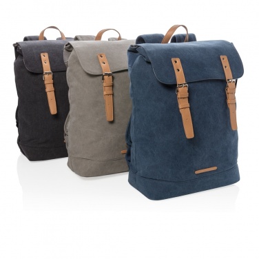 Logotrade Firmengeschenke das Foto: Canvas Laptop-Rucksack, PVC-frei