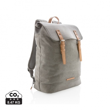 Logotrade Firmengeschenke das Foto: Canvas Laptop-Rucksack, PVC-frei