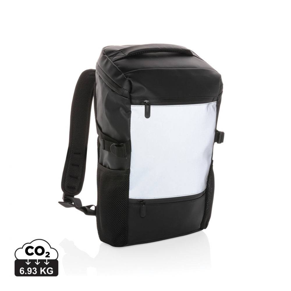 Logotrade Werbeartikel das Foto: PU-Easy-Access High-Visibility 15.6" Laptop-Rucksack