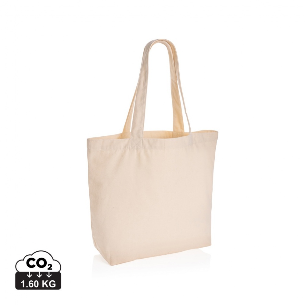 Logotrade Logogeschenke das Foto: Impact Aware™ 240g/m² rcCanvas Shopper + Tasche, ungefärbt