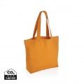 Impact Aware™ 240g/m² rCanvas Shopper mit Tasche, Sonnenuhr orange