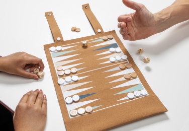 : Britton faltbares Backgammon und Damespiel Set aus Kork