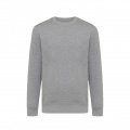 Iqoniq Etosha Lightweight Sweater aus recycelter Baumwolle, Anthrazit meliert hell