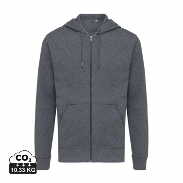 Logotrade Werbeartikel das Foto: Iqoniq Abisko Zip-Kapuzenpullover aus recycelter Baumwolle