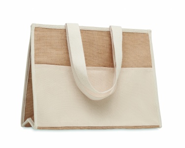 : Jute-Canvas Shopping Tasche