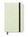 DIN A6 Notizbuch mit Canvas, Beige