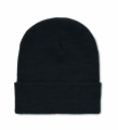 Beanie mit Umschlag RPET, Schwarz