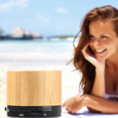 Logotrade Logogeschenke das Foto: Bambus Bluetooth-Lautsprecher FLEEDWOOD