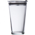 Glasbecher mit Deckel WATTENSCHEID 400 ml, transparent