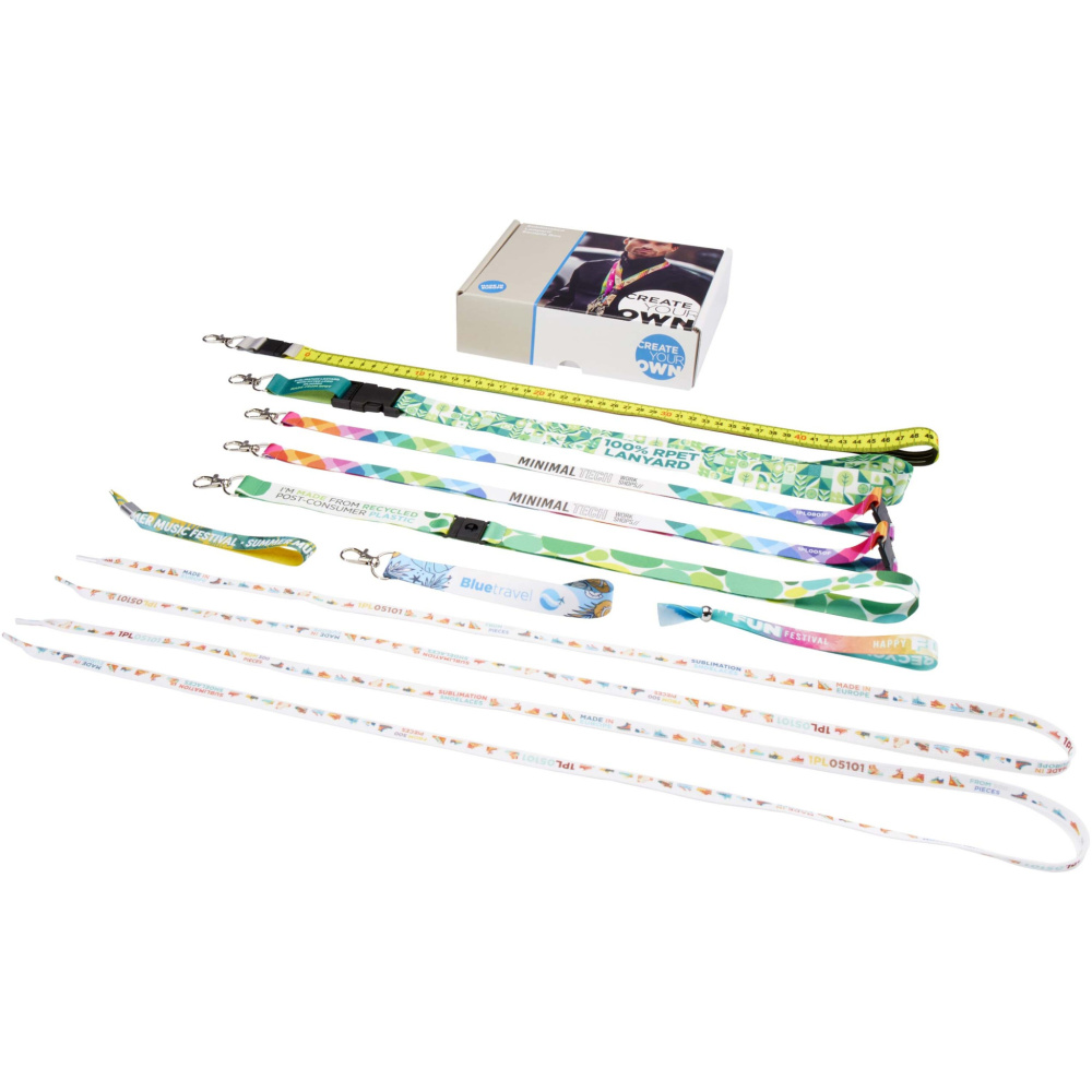 Logotrade werbemittel das Foto: Musterbox mit Sublimation Lanyards