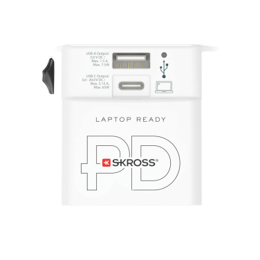 Logotrade Logogeschenke das Foto: SKROSS World Travel Adapter MUV 65W PD mit USB-C-Kabel