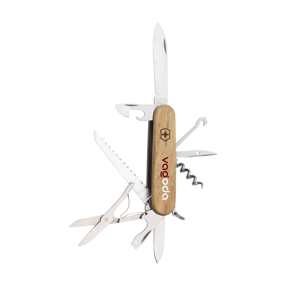 Logotrade Geschäftsgeschenke das Foto: Victorinox Huntsman Wood Taschenmesser