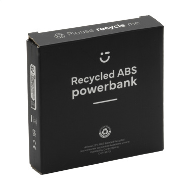 Logotrade Werbeartikel das Foto: Compact 5000 RCS Powerbank aus recyceltem ABS