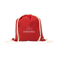 PromoColour GRS Rucksack aus recycelter Baumwolle (150 g/m²), Rot