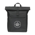 Lennon Roll-Top-Rucksack aus Recyclingmaterial, Schwarz