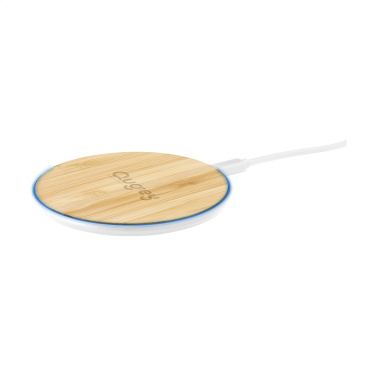 Logotrade Geschäftsgeschenke das Foto: Bamboo 10W Wireless Charger kabelloses Schnellladegerät