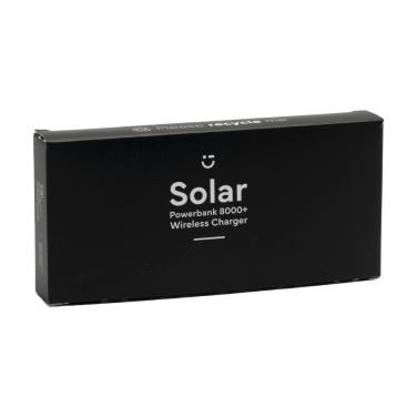 Logotrade Werbeartikel das Foto: Solar Powerbank 8000+ Kabelloses Ladegerät