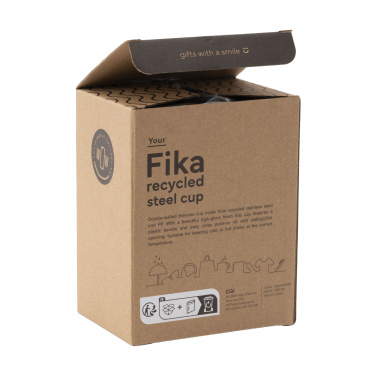 Logotrade Werbeartikel das Foto: Fika RCS Recycled Steel Cup 400 ml Thermobecher