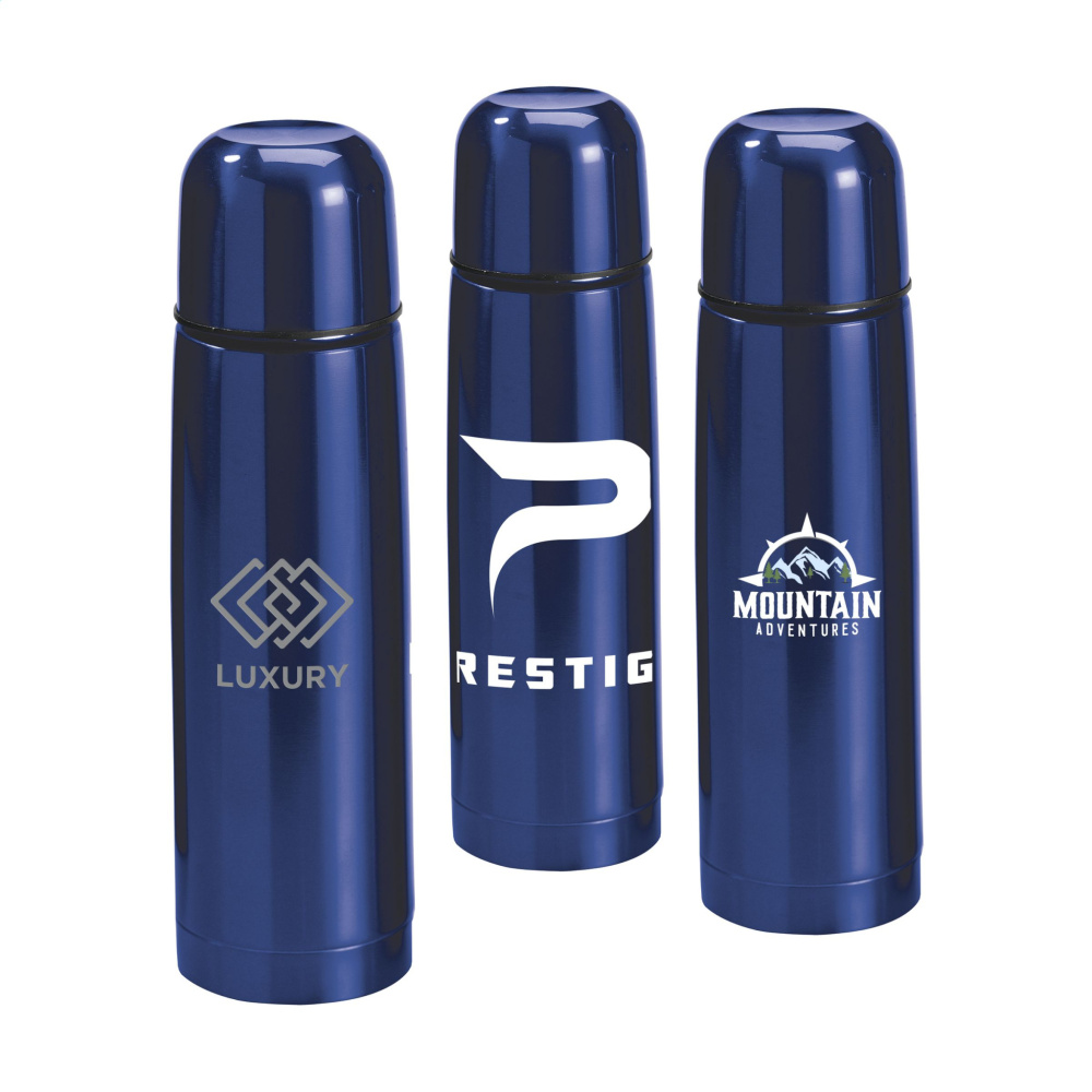 Logotrade Werbeartikel das Foto: ThermoColour RCS Recycled Steel 500 ml Thermoflasche