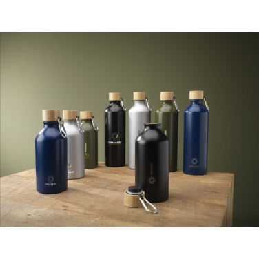 Logotrade Werbeartikel das Foto: AluBamboo GRS Recycled Alu 750 ml Wasserflasche