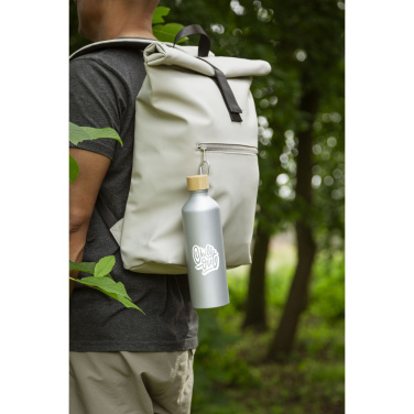 Logotrade Werbeartikel das Foto: AluBamboo GRS Recycled Alu 750 ml Wasserflasche