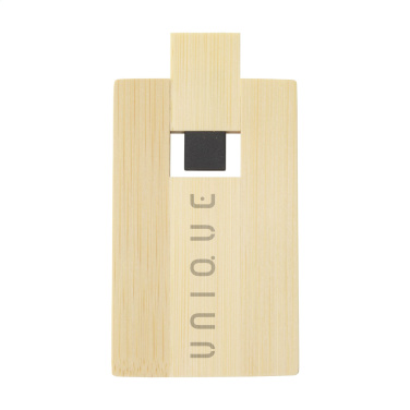 Logotrade Werbeartikel das Foto: Kreditkarte USB Bamboo 32 GB