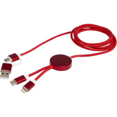 Logotrade Werbegeschenke das Foto: Alasia 150 cm 5-in-1 Kabel aus recyceltem Kunststoff für Datenübertragung und 27W Schnellladung