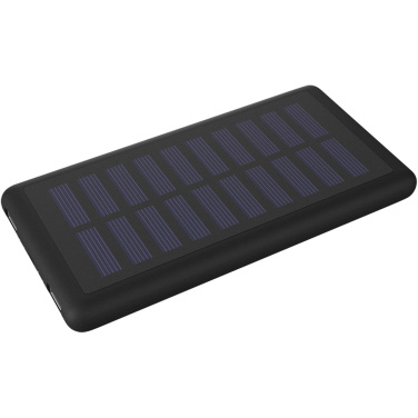 Logotrade Geschäftsgeschenke das Foto: SCX.design P30 8000 mAh Solar Powerbank mit Leuchtlogo