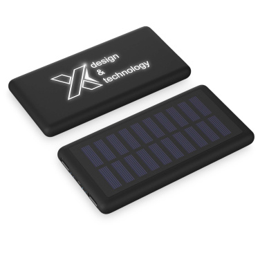 Logotrade werbemittel das Foto: SCX.design P30 8000 mAh Solar Powerbank mit Leuchtlogo