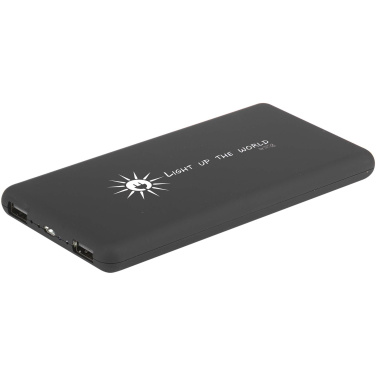 Logotrade Logogeschenke das Foto: SCX.design P30 8000 mAh Solar Powerbank mit Leuchtlogo