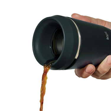 Logotrade Firmengeschenke das Foto: Topl-Trinkbecher aus rec. Stahl mit 360-Grad-Deckel 236ml