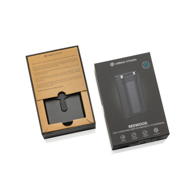 Logotrade Geschäftsgeschenke das Foto: Urban Vitamin Redwood 5-in-1 5.000mAh 20W PD magn. Powerbank