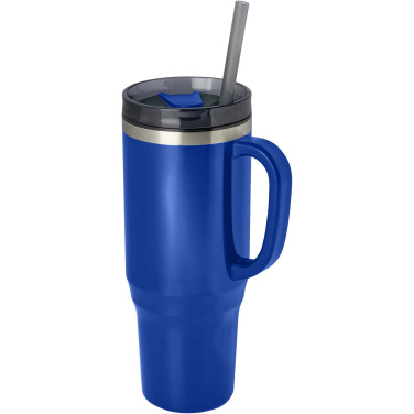 Logotrade Firmengeschenke das Foto: Melbourne 1200 ml RCS-zertifizierter Isolierbecher mit Strohhalm