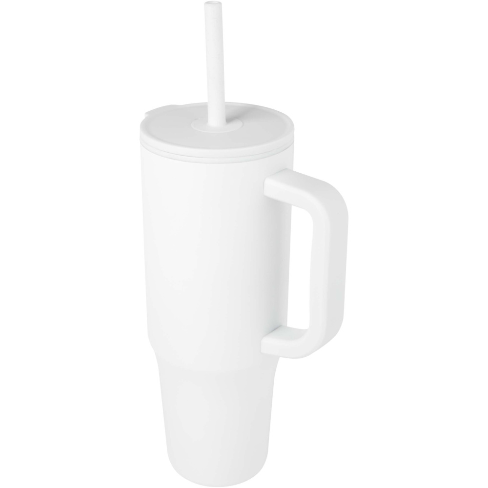 Logotrade Werbegeschenke das Foto: Brady 900 ml RCS-zertifizierter Isolierbecher mit Silikon Trinkhalm