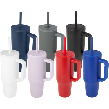 Logotrade Logogeschenke das Foto: Brady 900 ml RCS-zertifizierter Isolierbecher mit Silikon Trinkhalm