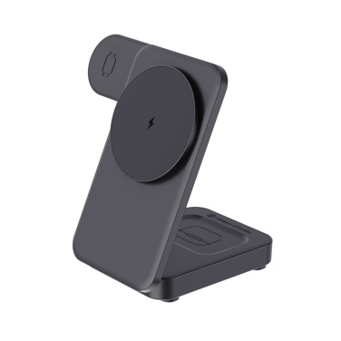 Logotrade Werbeartikel das Foto: Urban Vitamin Arcadia 15W 3in1 Magnet-Charger aus RCS rABS
