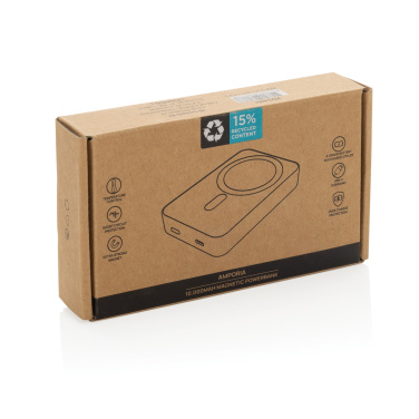 Logotrade Logogeschenke das Foto: Amporia 10.000mAh magnetische Powerbak aus RCS rec. ABS