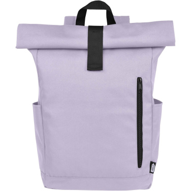 Logotrade Werbeartikel das Foto: Byron 15,6" GRS RPET Roll-Top Rucksack 18 L