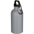 Oregon 400 ml matte RCS-zertifizierte einwandige Trinkflasche aus recyceltem Edelstahl mit Karabinerhaken, Grau