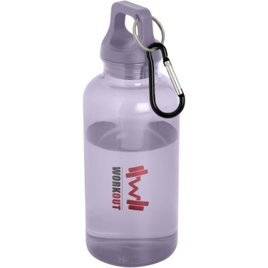 Logotrade werbemittel das Foto: Oregon 400 ml RCS-zertifizierte Trinkflasche aus recyceltem Kunststoff mit Karabiner 