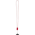 Anser Smartphone Lanyard aus recyceltem Kunststoff mit 27 W 5-in-1 integriertem Kabel, Rot