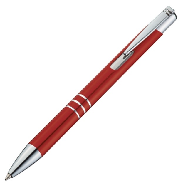 Logotrade business gifts photo of: Metal ball pen 'Ascot'  color red