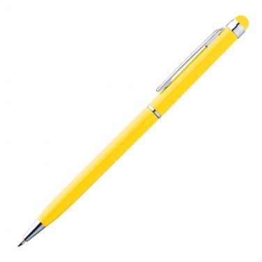 Logotrade promotional item picture of: Ball pen with touch pen 'New Orleans'  color yellow