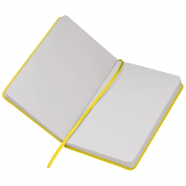 Logo trade promotional giveaways picture of: Notebook A6 Lübeck, yellow