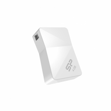 Logo trade business gift photo of: USB stick Silicon Power T08  16GB color white