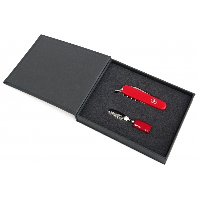 Logo trade advertising product photo of: Giftset in red colour  8GB	color red