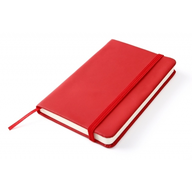 Logo trade corporate gifts image of: Notebook A6 Lübeck, red